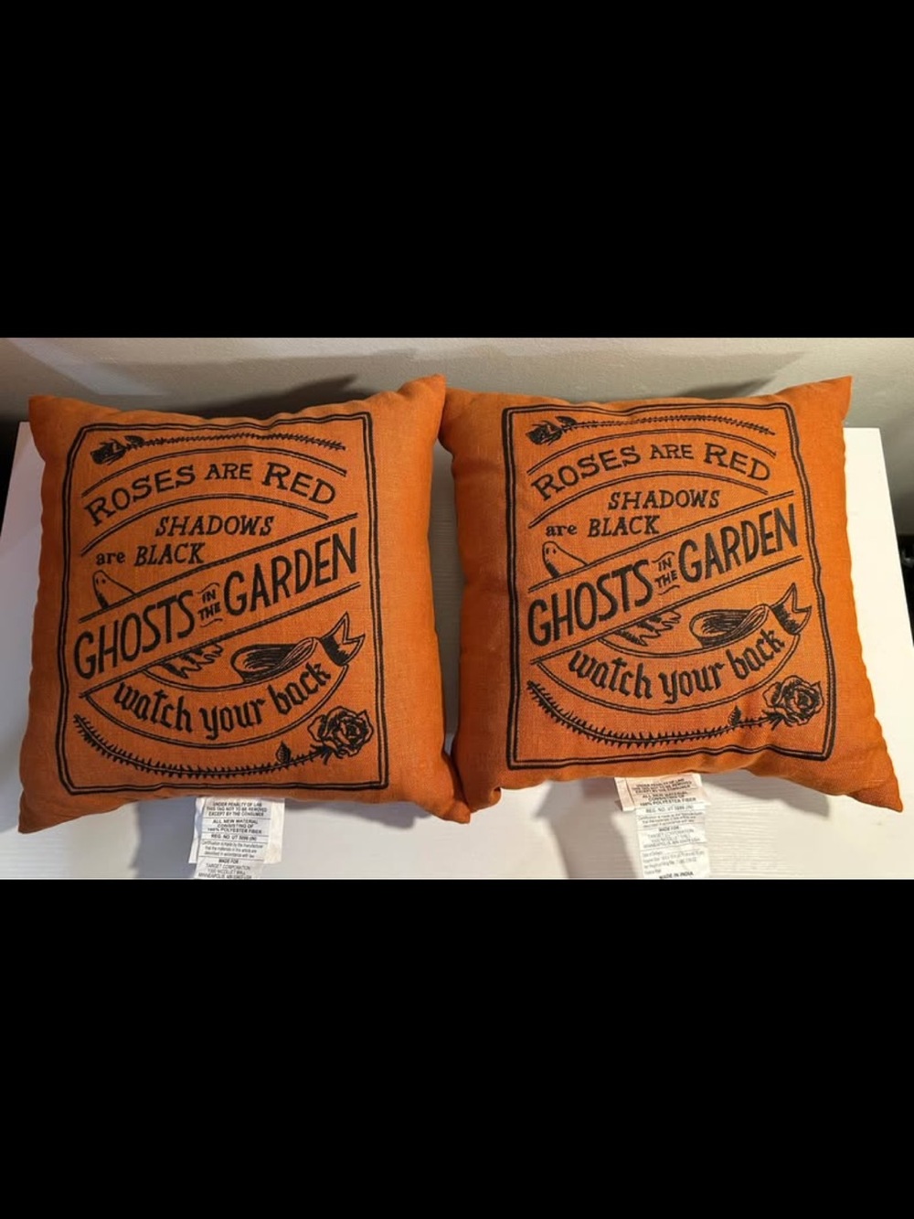 Nwot Ghosts in the Garden Halloween 2023 set of throw pillows